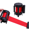 Black Matt Finish Retractable 2m Stretch Belt Barriers Queuing Line Barrier Stand for Crowded